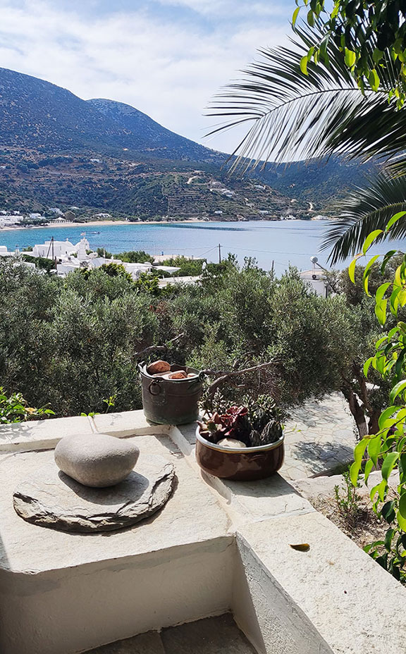 View to the sea and the gulf of Vathi